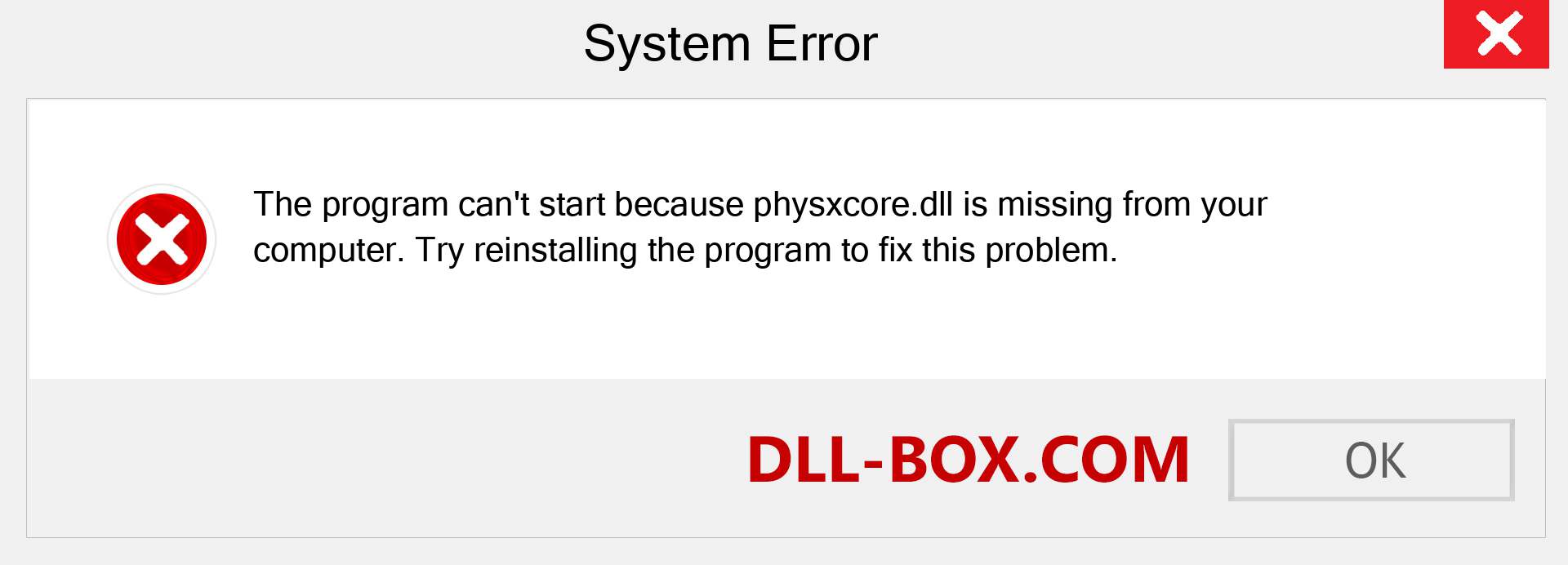  physxcore.dll file is missing?. Download for Windows 7, 8, 10 - Fix  physxcore dll Missing Error on Windows, photos, images
